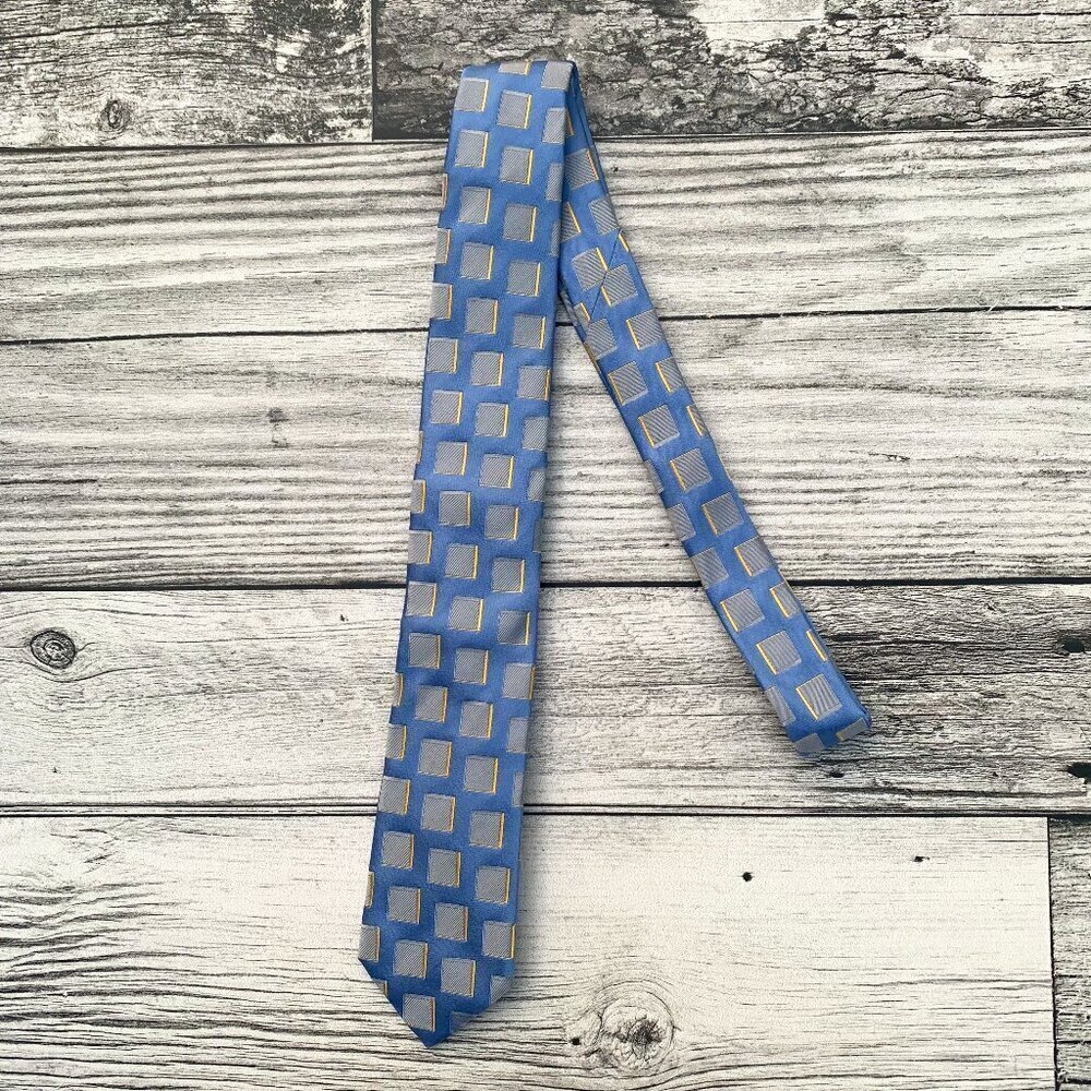 Eton Square Print Silk Slim Tie